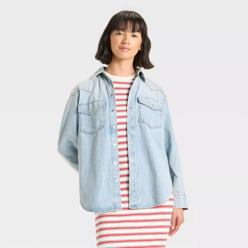 Women Blue Jeans Jacket