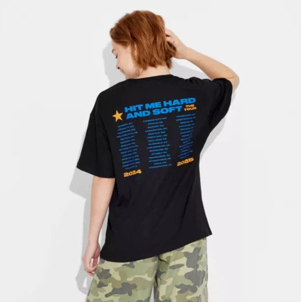 Women's Billie Eilish Tour Oversized Short Sleeve Graphic T-Shirt