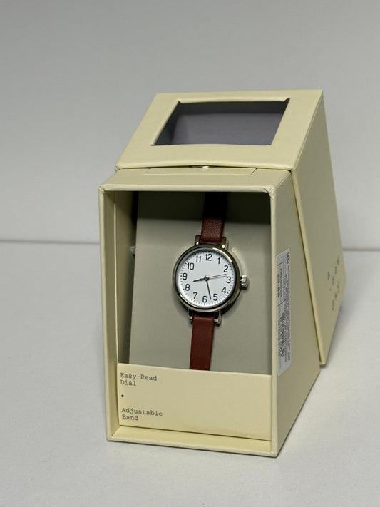 Classic Easy-Read Watch with Adjustable Leather Band
